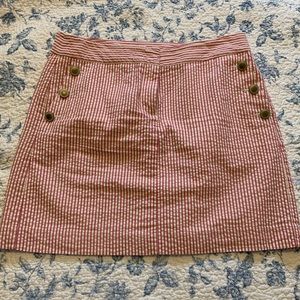 Loft Pink and shite women’s skirt. Size 8